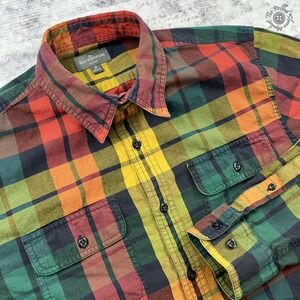 L.L. Bean Signature Men's Medium Slim Fit Multicolor Long Sleeve Button Up Shirt